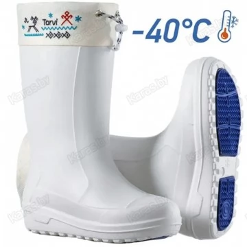 Сапоги зимние женские Torvi Onega -40°C из ЭВА с подошвой ТЭП (белые)