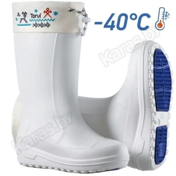 Сапоги зимние женские Torvi Onega -40°C из ЭВА с подошвой ТЭП (белые)