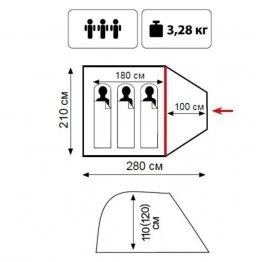 Туристическая палатка Tramp Lite Fly 3 V2