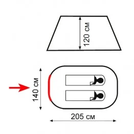 Туристическая палатка Totem Pop Up 2 V2 (автоматическая)