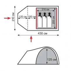 Палатка Totem CARRIAGE 3 (v2)