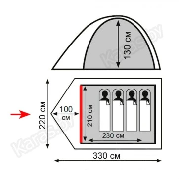 Палатка Totem Teppe 4 (v2)