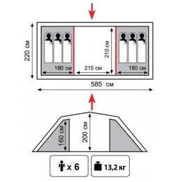 Палатка Tramp Lite CASTLE 6