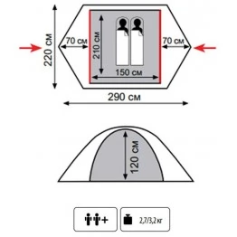 Палатка Tramp Lite TOURIST 2