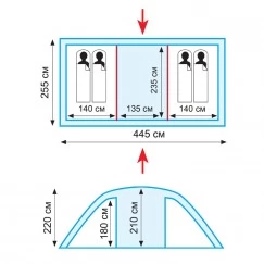 Кемпинговая 4-местная палатка Tramp Eagle 4 v2 (TRT-86)