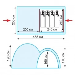 Кемпинговая 4-х местная палатка TRAMP Sphinx v2 (TRT-88)