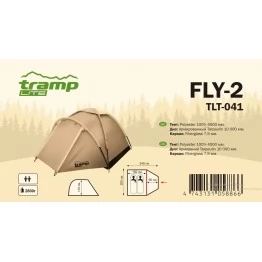 Туристическая палатка Tramp Lite Fly 2 (v2) Sand