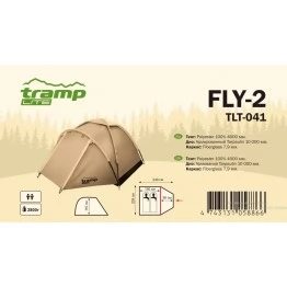 Туристическая палатка Tramp Lite Fly 3 (v2) Sand