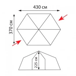 Палатка-шатер Tramp Lite MOSQUITO blue