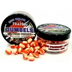Бойлы Traper Boilies Dumbels Pop-up Duo Color 8-10 мм/30 г Krem/Truskawka (Сливки/Клубника)