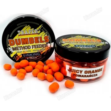 Бойлы Traper Boilies Dumbels Sinking 8-10 мм/50 г Pomarańcza (Апельсин)