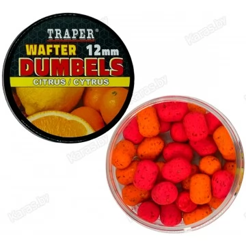 Бойлы Traper Boilies Dumbels Wafter 12 мм/40 г Citrus (Цитрус)