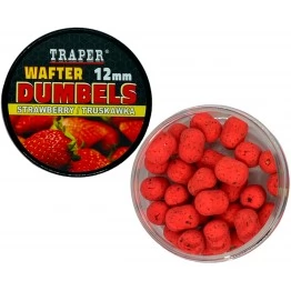 Бойлы Traper Boilies Dumbels Wafter 12 мм/40 г Truskawka (Клубника)