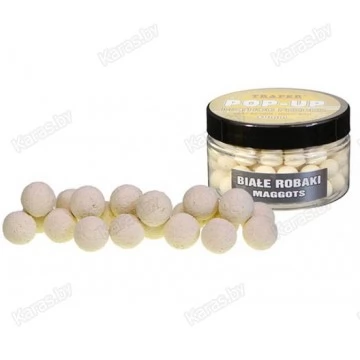 Бойлы Traper Pop-Up Method Feeder Biale robaki 10mm (опарыш, 30г)