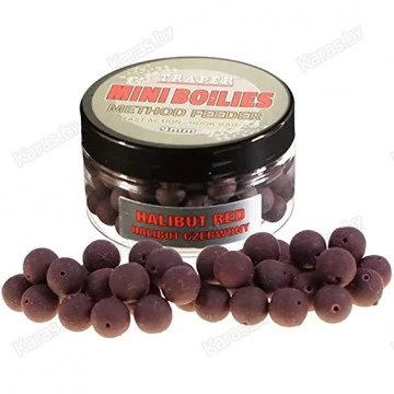 Бойлы Traper Mini Boilies Halibut czerwony 9 mm (красный палтус, 50г)