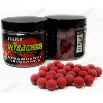 Бойлы Traper Ultra Boilies Truskawka 12mm (клубника, 100г)