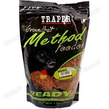 Прикормка Traper Method Feeder Ready Czosnek 750 г (чеснок, готовая)