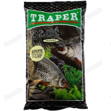 Прикормка Traper Sekret Płoć Konopie 1кг (плотва, конопля)