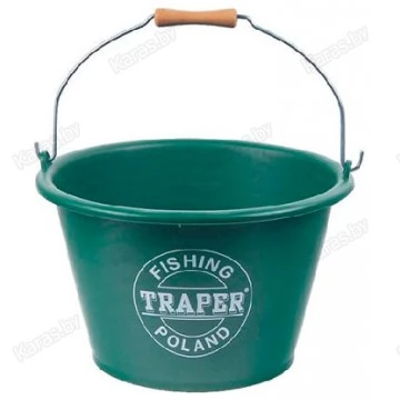 Ведро для прикормки Traper 17 л (зеленое)