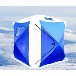 Палатка зимняя Traveltop Куб TH-1618 (1.8x1.8x1.95 м, синяя)