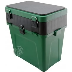 Ящик рыболовный для зимней рыбалки Три Кита зеленый (380*360*240 мм)