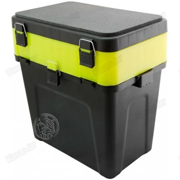 Ящик рыболовный для зимней рыбалки Три Кита черно-желтый (380*360*240 мм)