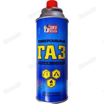 Газ для портативных плит УКВ01, цанговый, 220 гр (всесезонный)
