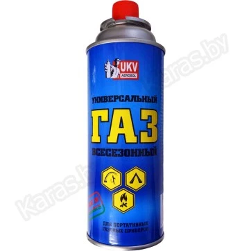 Газ для портативных плит УКВ01, цанговый, 220 гр (всесезонный)