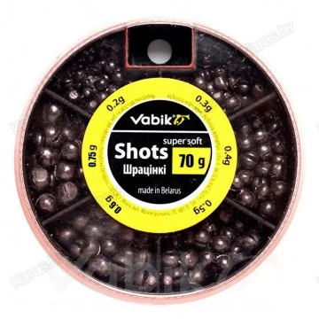 Набор грузил Vabik 70 г, 0.2-0.75 г