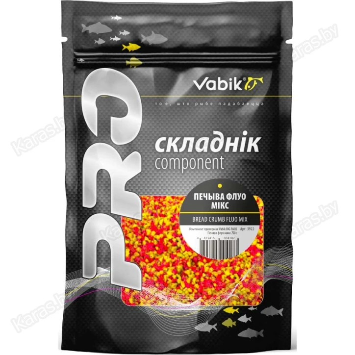 Компонент для прикормки Vabik Big Pack Печиво микс флюо 750 г