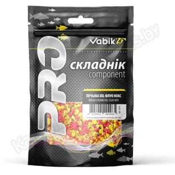 Компонент для прикормки Vabik PRO Печиво микс флюо XXL 150 г