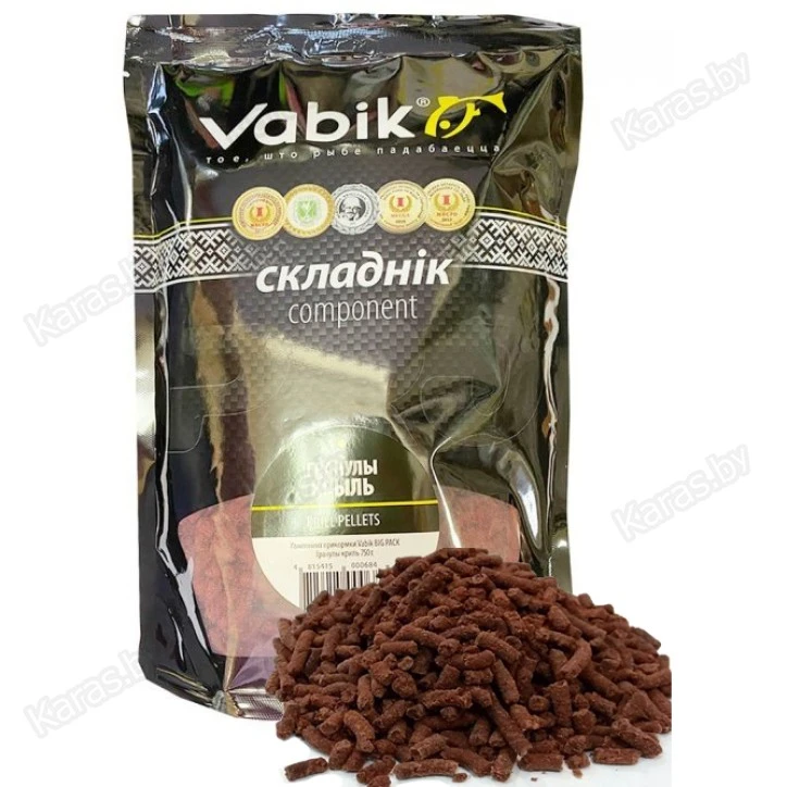 Компонент для прикормки Vabik Big Pack Гранулы Криль 750 г