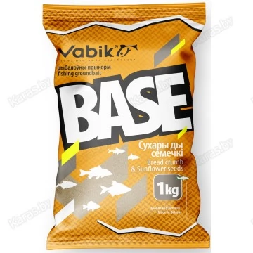 Прикормка Vabik Base Сухари-Семечки (серая) 1кг