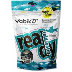Прикормка увлажненная Vabik READY COLD WATER Лещ Бисквит Черный (черная) 750г