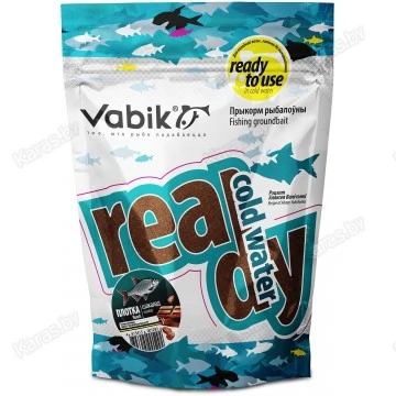 Прикормка увлажненная Vabik READY COLD WATER Плотва Шоколад (коричневая) 750г