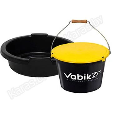 Ведро для прикормки Vabik PRO 13 л с тазом и крышкой