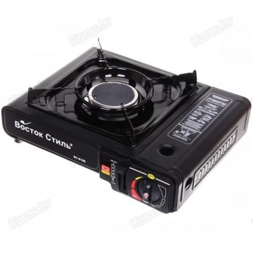 Плита настольная газовая Восток Стиль BC-806A с пьезоподжигом и переходником (керамика)