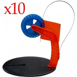 Жерлицы зимние Manko Про-1 в сумке оснащенные на диске 200 мм (катушка 85 мм) 10 шт