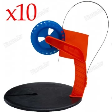 Жерлицы зимние Manko Про-1 в сумке оснащенные на диске 200 мм (катушка 85 мм) 10 шт