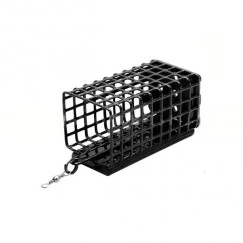 Кормушка фидерная Wirek FD, квадратная с дном, 25x30 мм, длина 44 мм (30-40г)