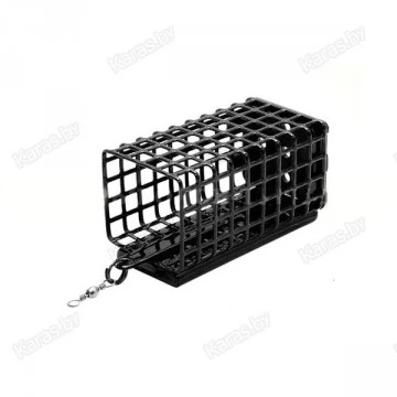 Кормушка фидерная Wirek FD, квадратная с дном, 25x30 мм, длина 44 мм (30-40г)