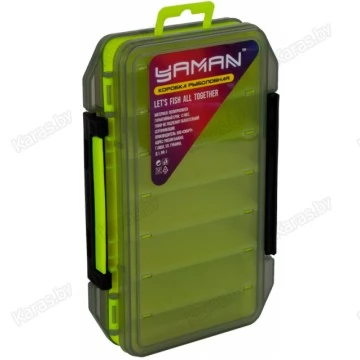 Коробка Яман для воблеров двухсторонняя 200х125х38