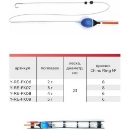 Оснастка готовая Yaman "Набор рыбака 3" 2-5 г