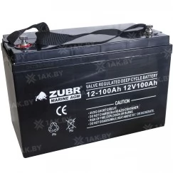 Аккумулятор лодочный тяговый Zubr Marine AGM 100 Ah