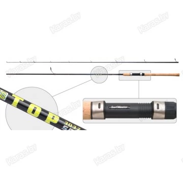 Спиннинг SURF MASTER Top Spin IM8-SM-3036S-295. углеволокно. штекерный. 2.95 м. тест: 10-30 г . 162 г