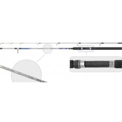 Спиннинг SURF MASTER  Captain-SM1353-210. стеклопластиковый. штеккерный. 2.1 м. тест: 3-20 гр. 140 г