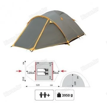 Туристическая 2-х местная палатка TRAMP Lair 2