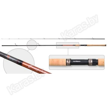 Удочка болонская Salmo Diamond BOLOGNESE Light MF-2244-600, углеволокно, 6 м, тест: 3-15 г , 395 г