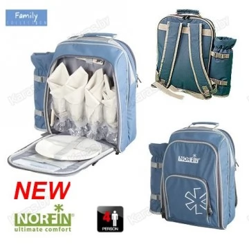 Термосумка Norfin ESLOV с посудой на 4 персоны