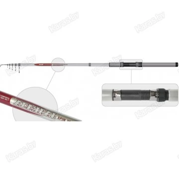 Спиннинг телескопический  Surf Master Admiral 360. стекловолокно. 3.6 м. тест: 30-60 гр. 400 г